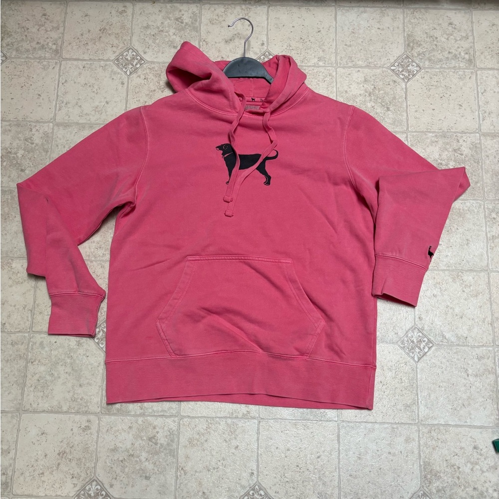 The Black Dog Pink Hoodie with Black Logo